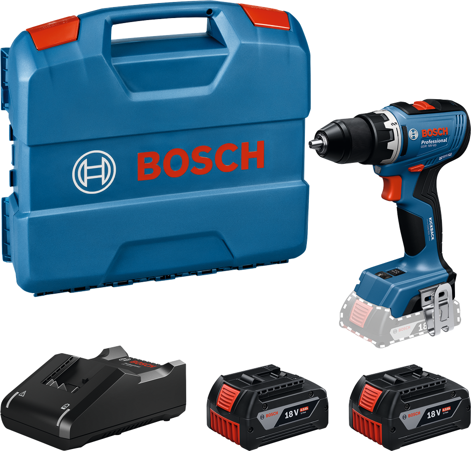 Aku vrtačka Bosch GSR 18V-65 (2x5 Ah v L-CASE)
