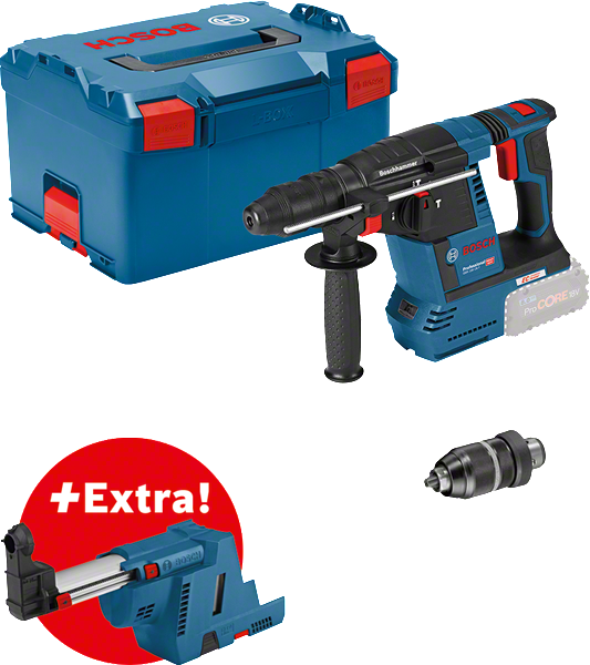 Aku pneumatické kladivo Bosch GBH 18V-26F + GDE