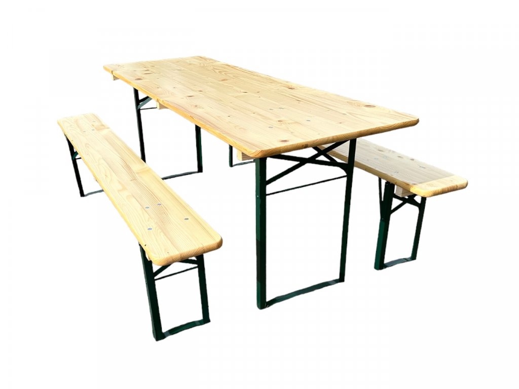 TENTino Profi pivní zahradní set PINIE 220x70 cm - STŮL + 2x LAVICE