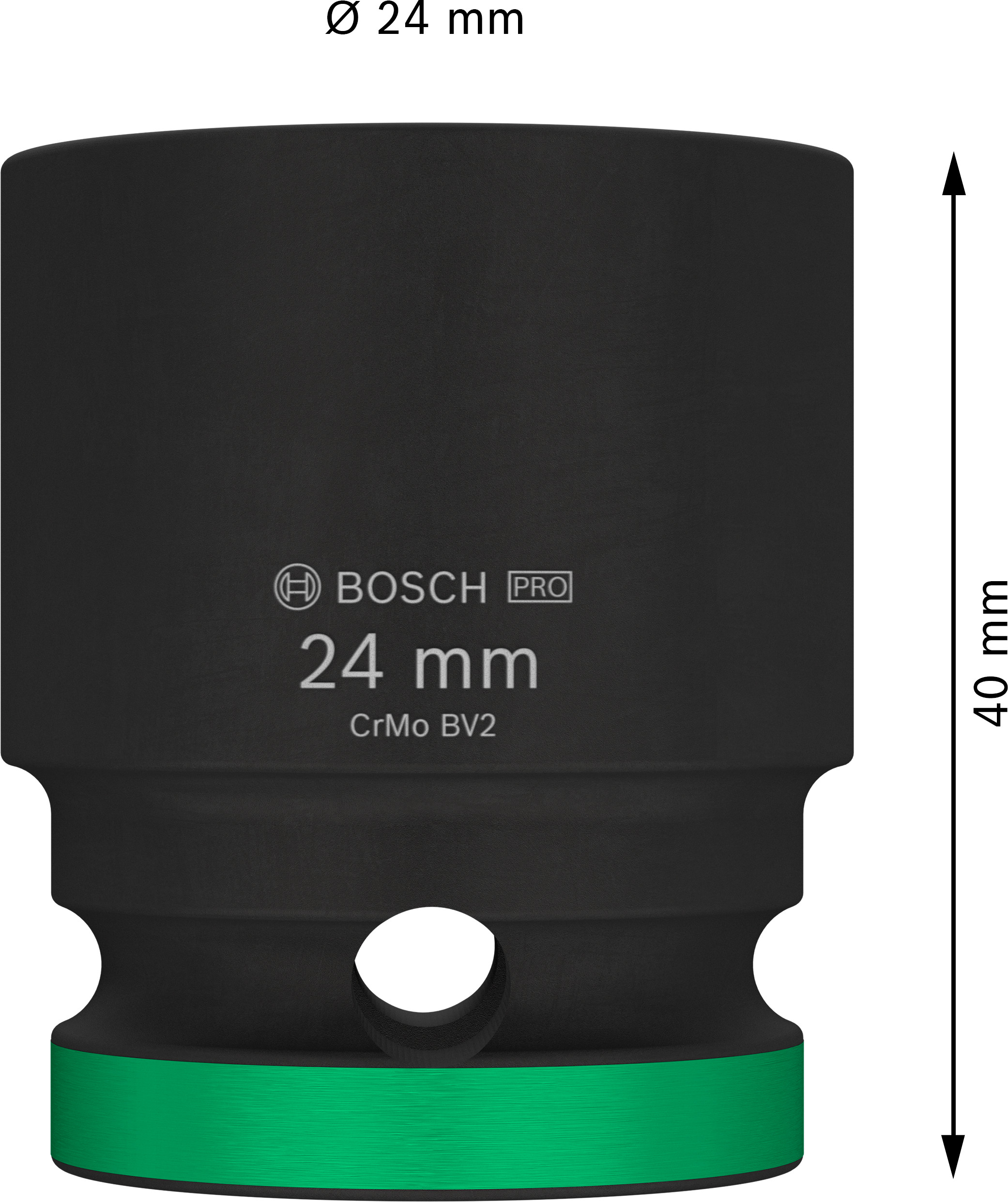 Průmyslová hlavice 1/2" Bosch PRO IMPACT Dostupné varianty: Průmyslová hlavice 1/2" Bosch PRO IMPACT 24 mm