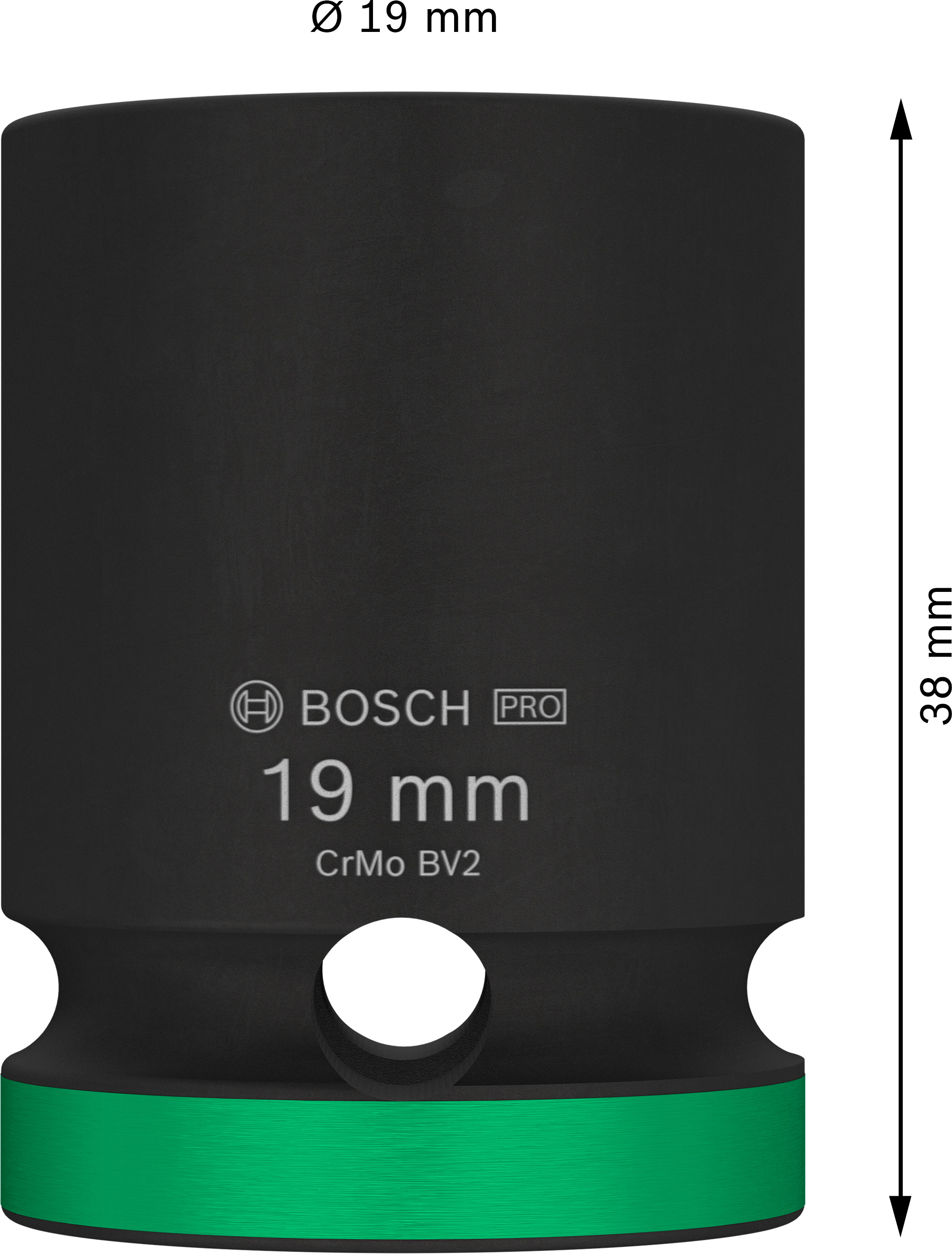 Průmyslová hlavice 1/2" Bosch PRO IMPACT Dostupné varianty: Průmyslová hlavice 1/2" Bosch PRO IMPACT 19 mm