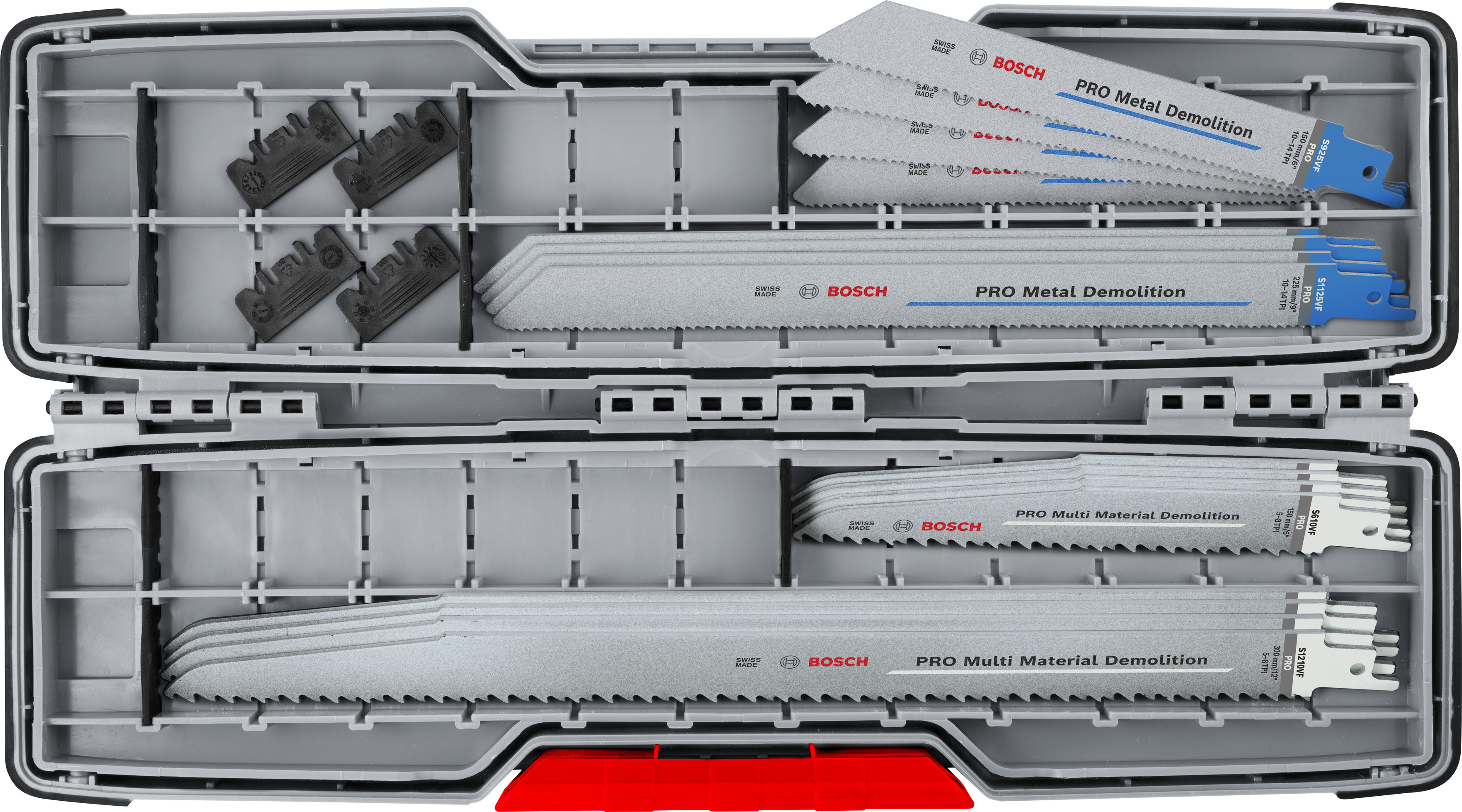 Velká sada pilových listů Bosch PRO Demolition (16 ks) v kufru Tough Box