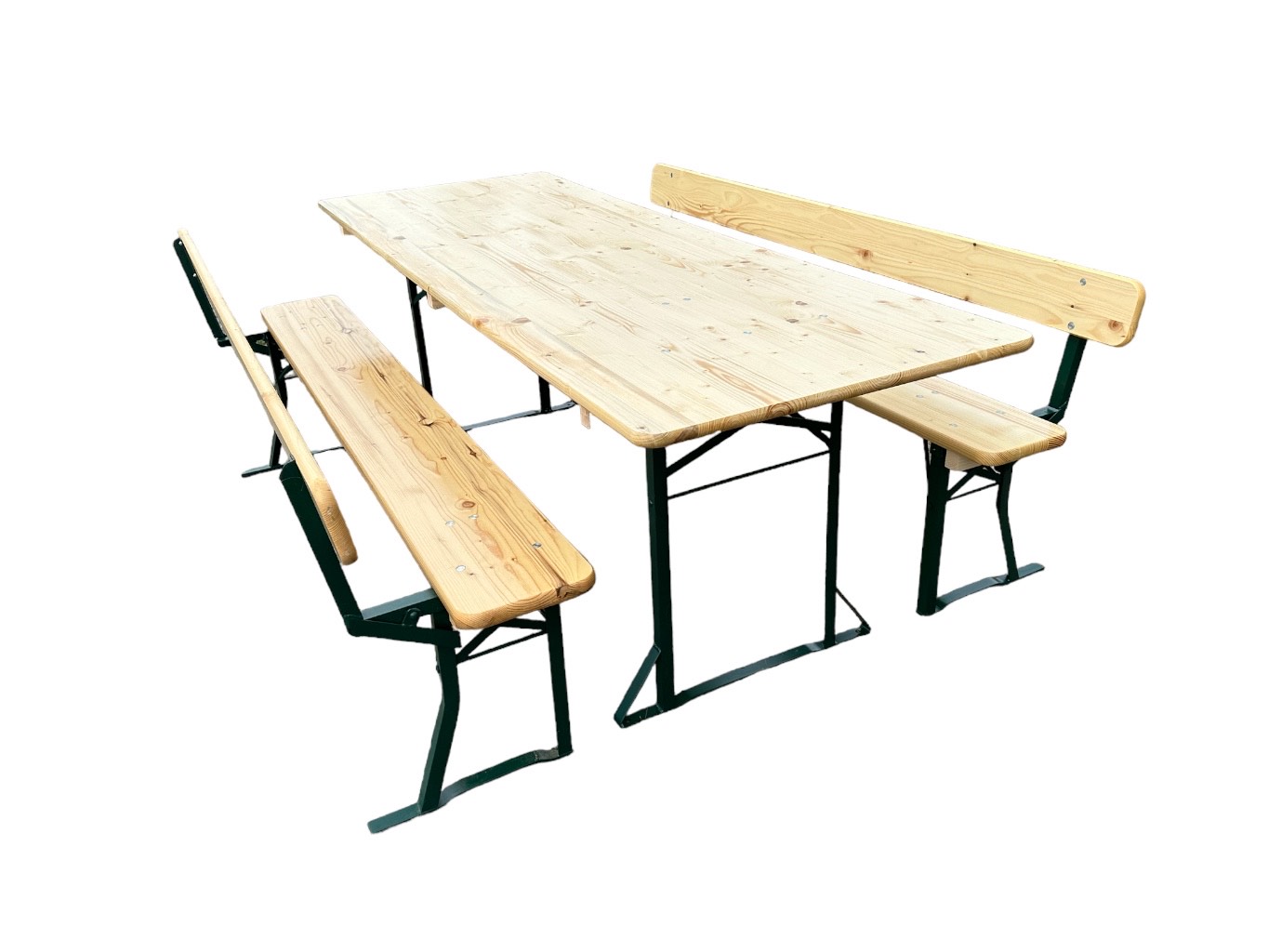 TENTino Profi pivní zahradní set 200x80 cm - STŮL + 2x LAVICE S OPĚRKOU