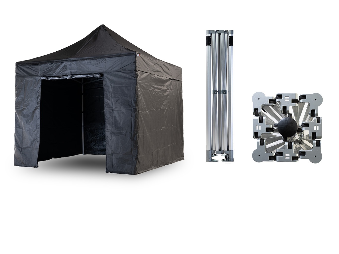 Nůžkový párty stan 4x4 m TENTino BIG HEXAGON EXTREME EXTRA HIGH ROOF Barva opláštění (Zvolte variantu): 3A - BÉŽOVÁ