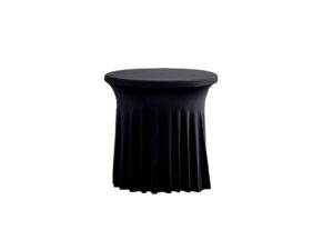 TENTino Elastický ubrus SKIRTING na kavárenský nízký stůl 60 cm VÍCE BAREV Barva ubrusu: ČERNÁ / BLACK