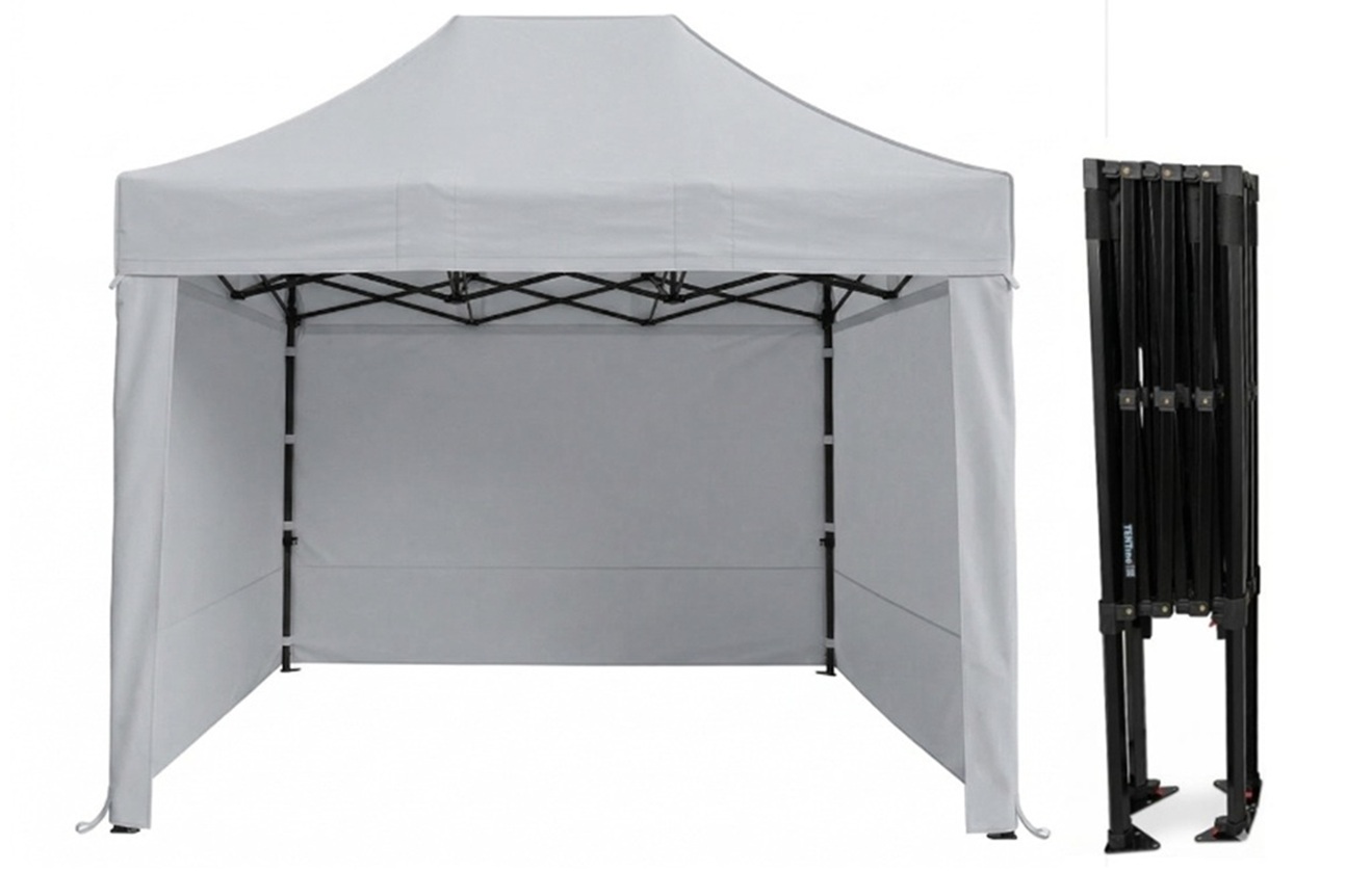 TENTino Nůžkový párty stan 2x3 m STEEL HEXAGON Barva opláštění (Zvolte variantu): 5A - ŠEDÁ