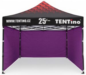 TENTino Nůžkový stan 3x3m STEEL HEXAGON – Limitovaná edice 25 let + potisk Barva opláštění (Zvolte variantu): 15A - FIALOVÁ