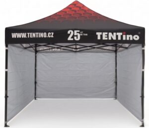 TENTino Nůžkový stan 3x3m STEEL HEXAGON – Limitovaná edice 25 let + potisk Barva opláštění (Zvolte variantu): 5A - ŠEDÁ
