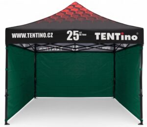 TENTino Nůžkový stan 3x3m STEEL HEXAGON – Limitovaná edice 25 let + potisk Barva opláštění (Zvolte variantu): 9A - ZELENÁ