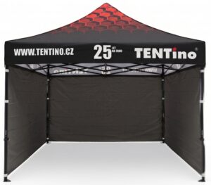TENTino Nůžkový stan 3x3m STEEL HEXAGON – Limitovaná edice 25 let + potisk Barva opláštění (Zvolte variantu): 11A - ČERNÁ