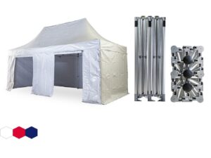 Nůžkový párty stan 3x6 m TENTino BH EXTREME PVC EXTRA HIGH ROOF Barva opláštění (Zvolte variantu): 1A - BÍLÁ