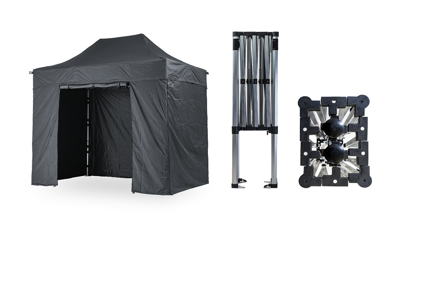 Nůžkový párty stan 2x3 m TENTino SMALL HEXAGON Barva opláštění (Zvolte variantu): 17A - ANTRACIT