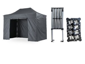 Nůžkový párty stan 2x4 m TENTino SMALL HEXAGON Barva opláštění (Zvolte variantu): 17A - ANTRACIT