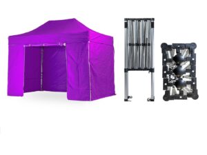 Nůžkový párty stan 2x4 m TENTino SMALL HEXAGON Barva opláštění (Zvolte variantu): 15A - FIALOVÁ