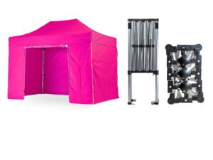 Nůžkový párty stan 2x4 m TENTino SMALL HEXAGON Barva opláštění (Zvolte variantu): 14A - RŮŽOVÁ