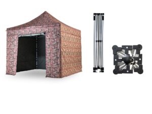 Nůžkový párty stan 3x3 m TENTino SMALL HEXAGON Barva opláštění (Zvolte variantu): 16A - MASKÁČOVÁ