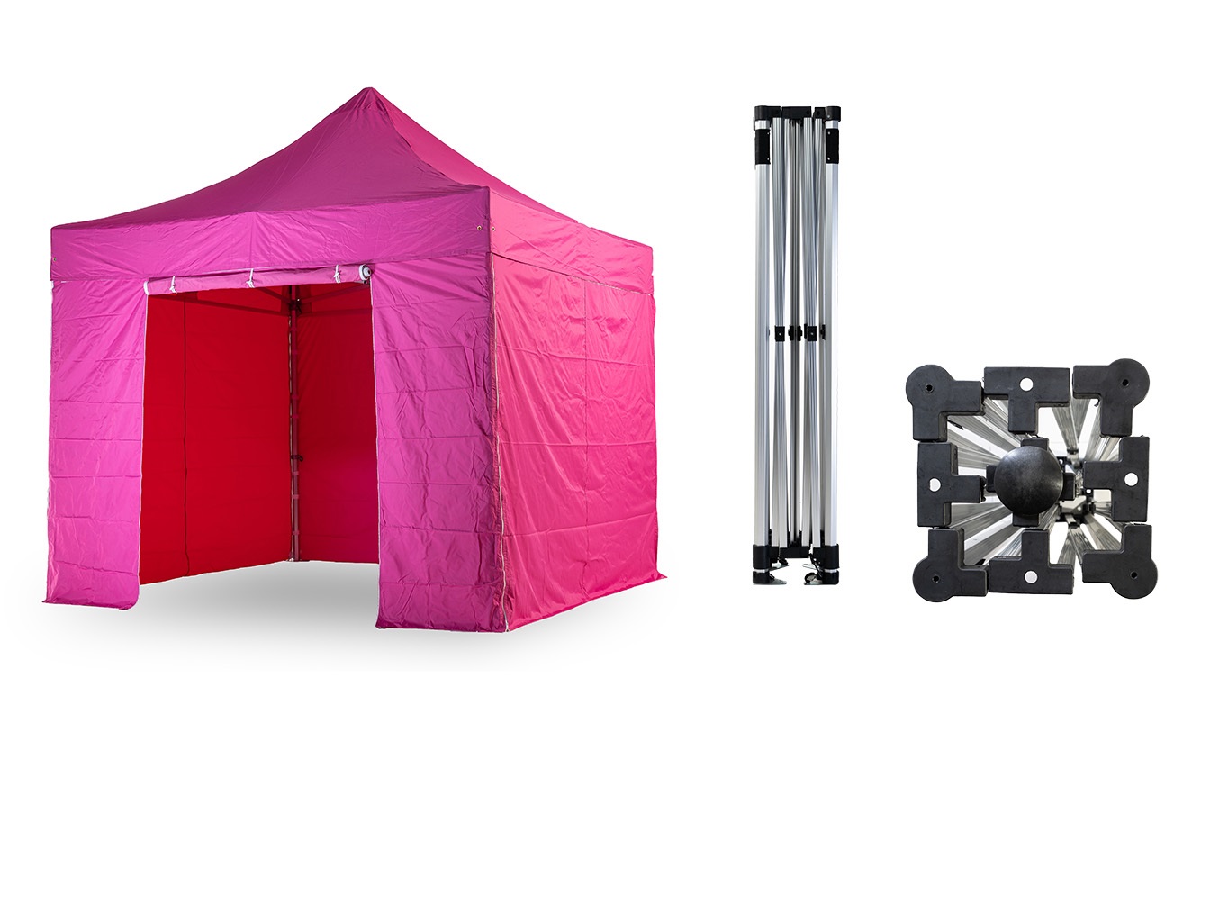 Nůžkový párty stan 3x3 m TENTino SMALL HEXAGON Barva opláštění (Zvolte variantu): 14A - RŮŽOVÁ