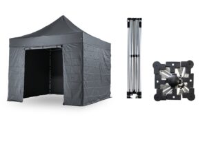Nůžkový párty stan 3x3 m TENTino SMALL HEXAGON Barva opláštění (Zvolte variantu): 17A - ANTRACIT
