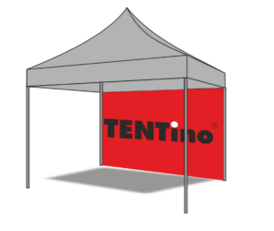 TENTino Bočnice 5 m s jednostranným potiskem Plachtovina - gramáž: polyester 300 g/m2