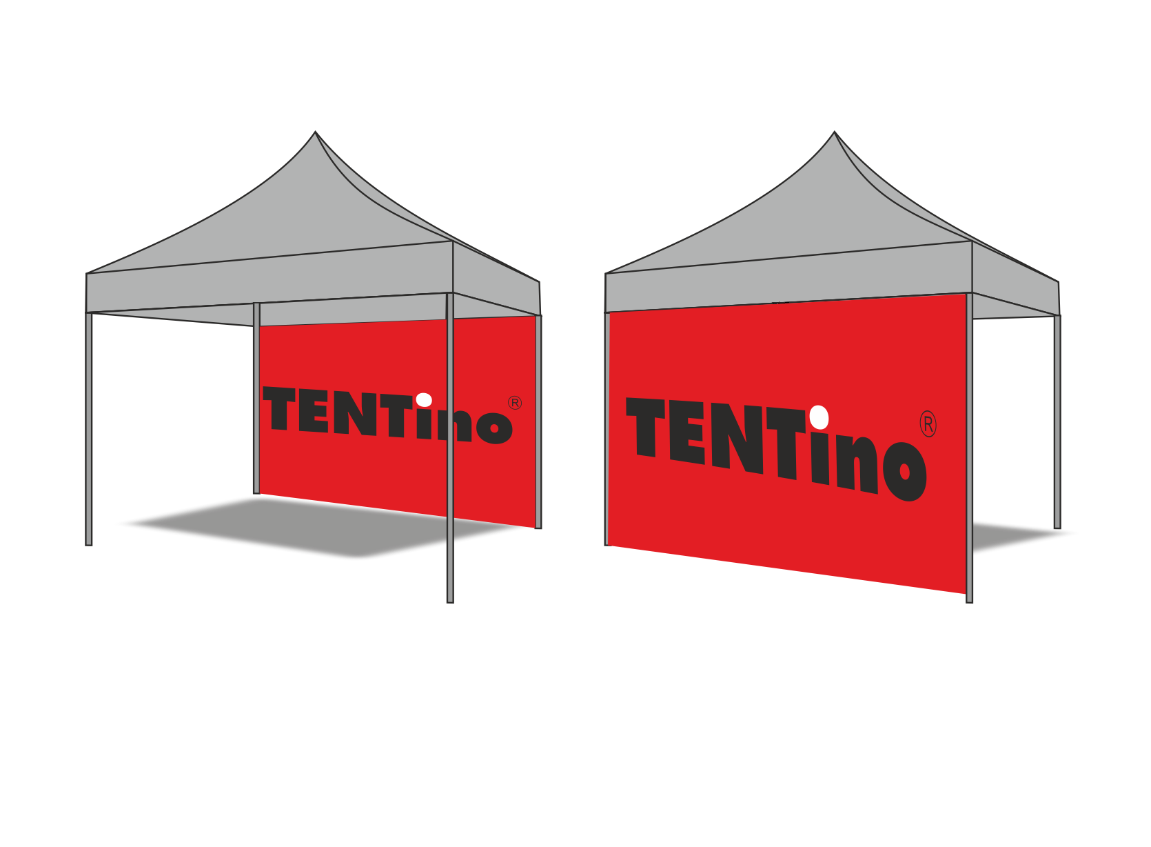 TENTino Bočnice 6 m s oboustranným potiskem Plachtovina - gramáž: polyester 230 g/m2