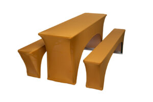 TENTino Elastický potah STANDARD na pivní set 220x50 - 220x70 cm Barva ubrusu: ZLATÁ / GOLD