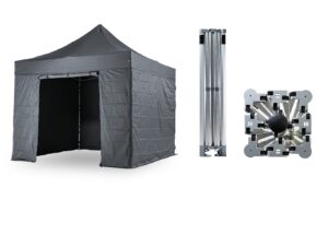 Nůžkový párty stan 3x3 m TENTino BIG HEXAGON EXTREME Barva opláštění (Zvolte variantu): 17A - ANTRACIT